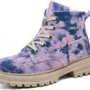 Women's Steel Toe Work Boots Comfortable Lightweight High-Top Safety Shoes with Non-Slip Shoes Puncture-Resistant Design & Durable Construction (9.5 Women/8 Men, Purple 487)