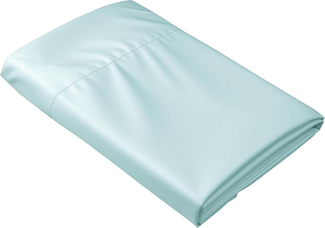 HBHLFZ Twin Flat Sheet - Ultra Soft Polyester Top Sheet - Hotel Quality Bed Sheets - Comfortable Wrinkle-Free - Easy to Care for - 1 Twin Flat Sheet OnlyLight Blue