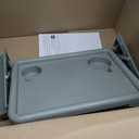 Medline Walker Flip Tray Table with 2 Cup Holders, Universal Tray for Standard Folding Walkers, Mobility Accessories for Home, Medical Equipment Accessories, Gray, 1 Count