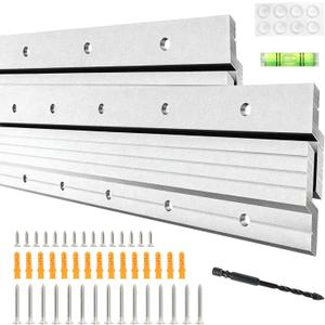 30 Inch Heavy Duty French Cleat Picture Hanger, 200 lbs Max Load Z Bar Hanger, Mirror Mounting Hardware, Aluminum Wall Mount Bracket for Mirrors, Whiteboards, Artwork, and Frames