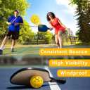 Pickleball Balls,40 Hole Outdoor Balls, USA Pickleball Approved Pickle Ball for Tournament Play, Crack-Resistant, Aerodynamics, 4 /12Packs