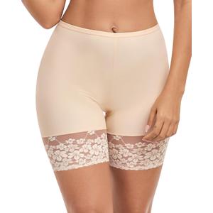 Lace Slip Shorts for Under Dresses Women, Cooling Anti Chafing Thighs Shorts Women, Smoothing Underwear Panties (XXXL)