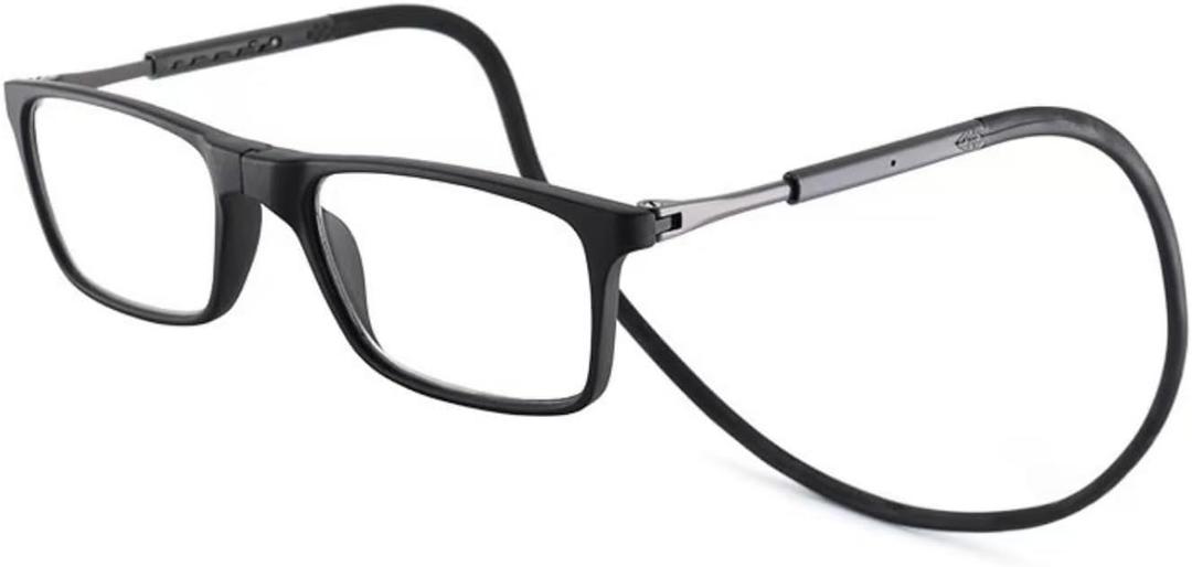 Magnetic Blue Light Blocking Reading Glasses for Men&Women, Bridge Front Connect Reading Glasses, Reading Adjustable (Black)