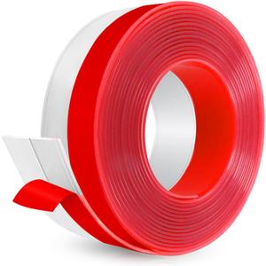 Weather Stripping Self Adhesive Door Draft Stopper Flexible Shower Door Bottom Seal Silicone Seal Strip for Sliding Glass Windows Side Gaps (Transparent, 2 Inch Wide x 40 Feet Long)