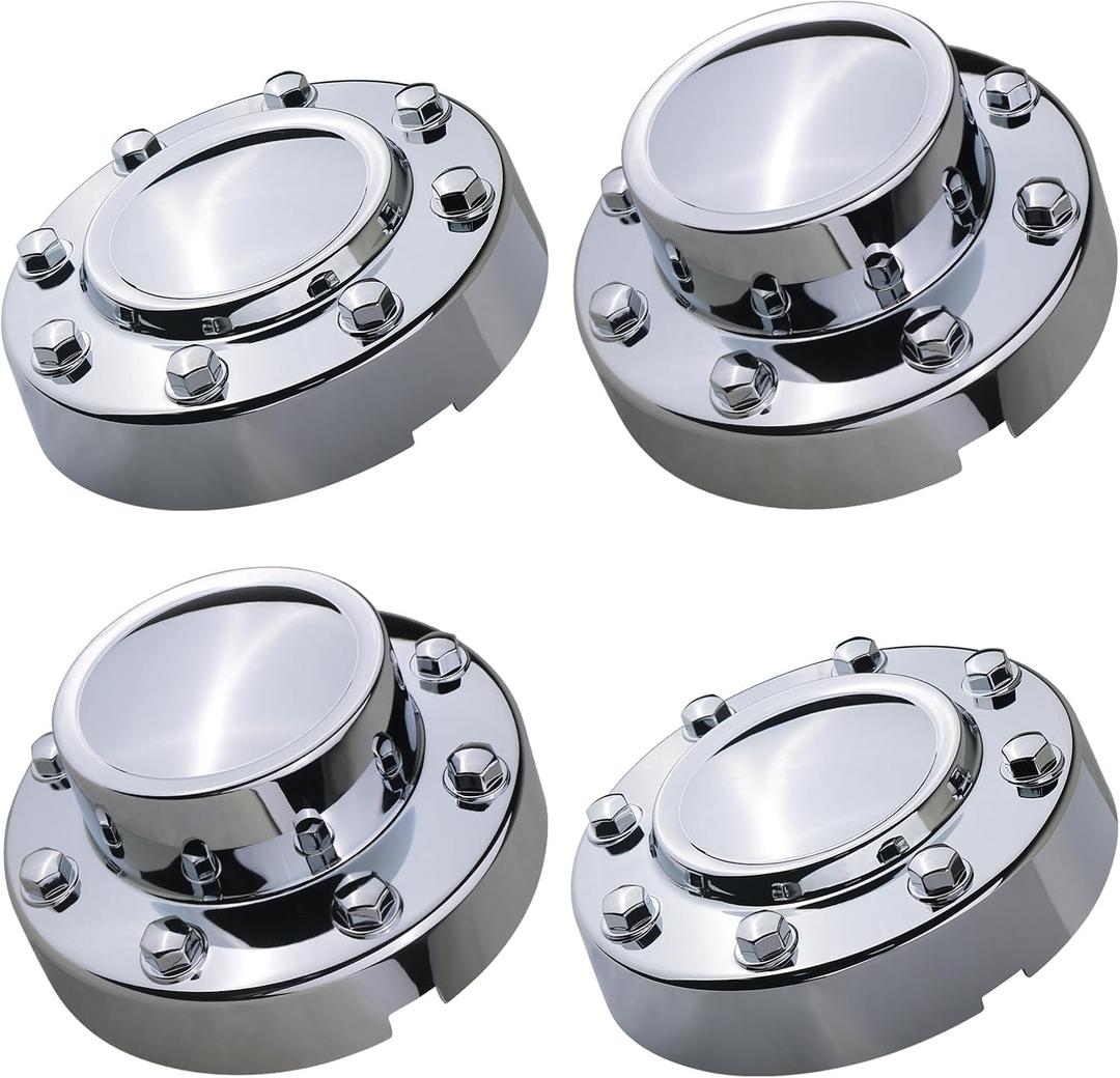 TQPONLY Chrome Dually Wheel Center Cap | Compatible with 2011-2018 Dodge Ram 3500 Accessories | Front & Rear Side 1-Ton DRW 8 Lug 10 Hole Alloy Wheel