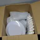 Goodluck 700 Piece Silver Plastic Dinnerware Set for 100 Guests, Disposable Plates for Party, Include: 100 Dinner Plates, 100 Dessert Plates, 100 Pre Rolled Napkins with Silverware, 100 Cups
