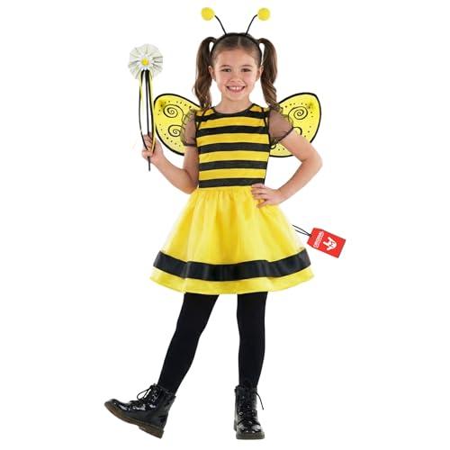 Morph Bumble Bee Costume for Girls - Kids Bumblebee Outfit - Toddler Bee Costume for Baby Girls - Fun Dress-Up, 3-4 Years