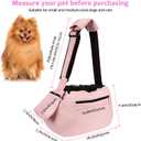 Ownpets Pet Dog Sling Carrier Bag Adjustable Padded Strap Dog Hand Free Safe Mesh Pet Carrier for Small Medium Dog Cat (Pink)