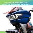 6" Windshield Wind Shield Windscreen Air Deflector for Harley Touring Road Glide FLTRX Special FLTRXSTSE CVO Road Glide FLTRXSE 2023-2024, for Dual Headlights (Black)