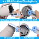 XANGNIER 4 PCS Water Bottle Cleaner Brush Set for Stanley Tumbler 40 oz/30 oz/20 oz Cup,Multifunctional Bottle Brush and Long Silicone Straw Cleaner Brush,Cleaning Kit for Owala/Yeti Cup Accessories