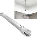 Shower Door Rod, 18 1/5"(462mm)-31 7/10"(805mm) Length Stainless Steel Ceiling-to-Glass Support Bar, for 5/16"(8mm) to 3/8"(10mm) Thick Frameless Glass Door, Chrome Bracket
