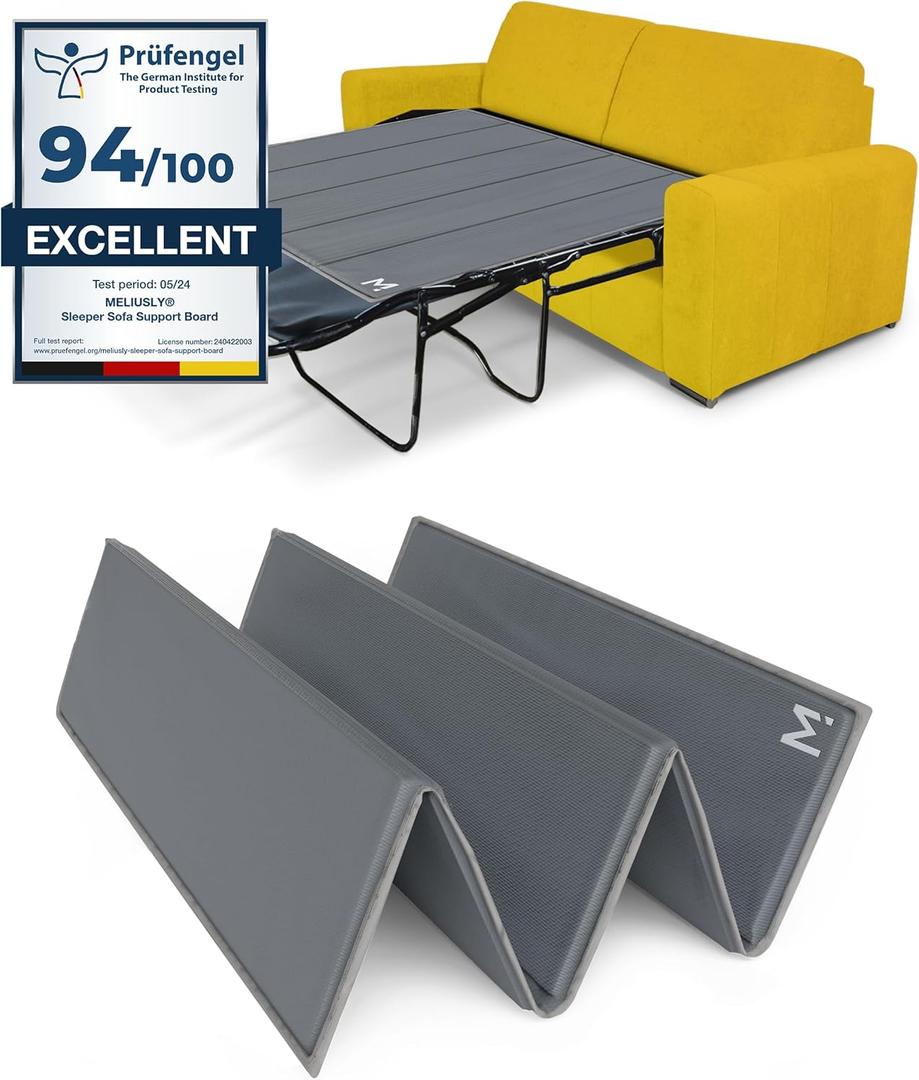 Meliusly Heavy Duty Sleeper Sofa Support Board (48x60 - Queen Size) Reinforced Wood Sofa Bed Support, Pull Out Couch Mattress Board, Sleeper Bar Shield, SleeperSaver (Queen-Size (48x60))