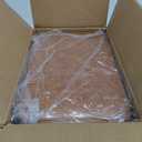 Small Footstool Ottoman PU Leather Footrest Modern Square Stool for Living Room Bedroom, Light Brown