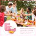 Yinkin 200 Pcs Paper Boat Disposable Graduation Food Trays Nacho Trays Kraft Paper Boats for Tacos Concession Party Supplies(2lb, Pink)