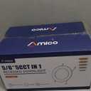 Amico Recessed Lighting 5/6 Inch, 12 Pack 5CCT Flat LED Can Lights, 2700K/3000K/4000K/5000K/6000K Selectable,12W Eqv 110W, 1050LM Brightness, Retrofit Installation - ETL & FCC, White