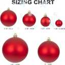 Emopeak 4Pcs Christmas Balls Ornaments for Xmas Christmas Tree - 4 Style Shatterproof Christmas Tree Decorations Hanging Ball for Holiday Wedding Party Decoration (Pink, 4"/10CM)