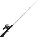 Zebco Dock Spincast Reel and Fishing Rod Combo, 42-Inch Durable Z-Glass Rod, Quickset Anti-Reverse Fishing Reel, Silver