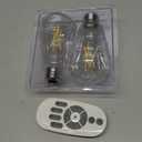 Vintage Remote Control LED Edison Light Bulbs- E26 Standard Base- Dimmable 4Watt(40W Equivalent)- Adjustable Color Temperature (2700K- 5000K)- No App or Wi-Fi Required- Remote Included- 2 Pack