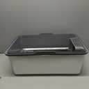 Stainless Steel Cat Litter Box Top Entry Anti Splashing Large Metal Kitty Toilet for Big Cats (Gray)