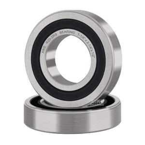 XiKe 2 Pcs R20-2RS Double Rubber Seal Bearings 1-1/4" x 2-1/4" x 1/2", Pre-Lubricated and Stable Performance and Cost Effective, Deep Groove Ball Bearings.