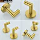 2 Pack Bath Towel Hook, Gold Robe Hook Stainless Steel Bathroom Clothes Coat Hook Wall Mounted Door Hanger Brushed Gold,96018-8BG. (2.75 Inch)