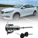 XQSMWF Door Lock Cylinder W/2 Keys Left Driver Compatible with Hyundai Sonata 20092014 Compatible with Sonata Hybrid 20112015 Silver # 819703SA00 819703SA00