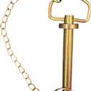 1PC Heavy Duty Steel Hitch Pin with Chain and Linchpin, Length 6 1/4inch160mm Long, for Secure Mounting of Hitches and Axles (Size: (22 x 160mm)/ 7/8inx 6-1/4 in)
