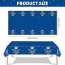 3 Pack Graduation Tablecloth Class of 2026 - Mastered it Royal Blue & Gold Graduation Decorations - Disposable Plastic Table Covers for Party Supplies (108 x 54 Inch)