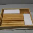 Retro Shaw Bamboo Food Container Lid Organizer with Adjustable Dividers for Cabinet, Lid Organizer for Plastic Lids and Covers Kitchen Storage and Organization (Tall)