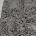 Hearth & Harbor Bathroom Rugs, Chenille Bath Mat - Machine Washable Bath Mats for Bathroom Non-Slip Backing Rubber, Quick Dry Bathroom Mat (Grey)