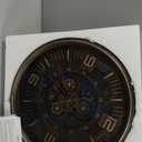 20in Large Real Moving Gears Wall Clock for Living Room, Battery Operated Wall Clocks Decorative Vintage, Home Office Clock, Gift for Family, Friends (Copper)