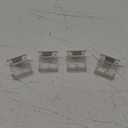 FABULETTA Venetian Blind Mounting Bracket Set, 25mm Clear Plastic with Metal Clip, Easy Install Hardware for PVC Comb and Pleated Shades Cordless Blinds, Pack of 4