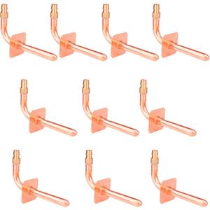 WHK 10 packs Pex-A Copper Stub Out Elbows with Wall Flange 1/2" x 6"