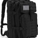 QT&QY 45L Military Tactical Backpacks For Men Camping Hiking Trekking Daypack Bug Out Bag Lage MOLLE 3 Day Assault Pack (1.0 Black)
