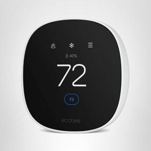 ecobee Smart Thermostat Essential  Energy Star Certified programmable WiFi Thermostat  Works with Siri, Alexa, and Google Assistant