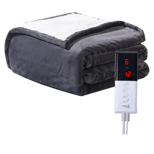 Bedsure Electric Blanket Twin  Soft Flannel Heated Blanket Twin Size, GentleSoft Fast Heating with 10 Time Settings & 6 Heat Settings, Warm Gift for Grandma (62x84 inches, Grey)