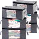 Storage Bins Storage Bags Closet Organizers Sweater Storage Clothes Storage Containers, 6pc Pack