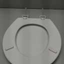 BEMIS 500EC 390 Toilet Seat with Easy Clean & Change Hinges, 1 Pack Round, Cotton White