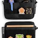 TACTICAL_GEEK Storage A3 EDC Pouch Organizer, Nylon Multi-Functional Utility Small Tool Pocket, Multi-Purpose Molle EDC Gadget Storage Pouch, Nylon Compact Organizer for Daily Carry Black