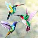 Konohan 3 Pairs Hummingbird Screen Door Magnets Double Sided Patio Flexible Magnetic Screen Saver Decorative Retractable Window Magnetic Decals for Sliding Patio Door(Classic)