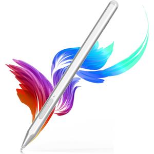 Stylus Pen for Surface Pro, Uogic Stylus Pen with Palm Rejection, Smooth Writing,1024 Levels Pressure, Rechargeable, for Surface Pro (3 Gen and Later Versions), Surface Go (1/2/3 Gen) (Silver)