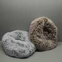 2PCS Calming Donut Dog Bed, Round Fluffy for  Dogs and Cats Anti-Anxiety Plush, Machine Washable