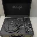 Vinyl Record Player 3-Speed Bluetooth Suitcase Portable Belt-Driven Record Player with Built-in Speakers RCA Line Out AUX in Headphone Jack Vintage Turntable