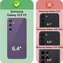 XcaseBar for Samsung Galaxy S23 FE Wallet case with Zipper Credit Card HolderRFID Blocking, Flip Folio Book PU Leather Phone case Shockproof Cover Women Men for Samsung S23FE case Purple