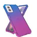 Ailiber for Motorola Moto G Stylus 2024 5G Case, Motorola G Stylus 2024 Cell Phone Case with Screen Protector, Dual Layer Shockproof Corner TPU Bumper, Silicone Rugged Cover-Blue Pink