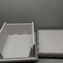 SNSLXH 4 Pack Stackable Closet Storage Basket, Multifunctional & Foldable Closet Organizer for Bathroom Kitchen Laundry Room Wardrobe Storage, Space-Saving Clothes Storage Drawer Organizer, White