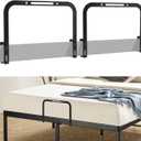 Mattress Slide Stopper, Extra Tall Non-Slip Mattress Gripper Retainer Bar, Mattress Holder for 1.5 "x 2" Metal Bed Frame to Prevent Sliding (2 Pack)