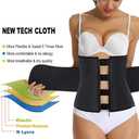 HOPLYNN Neoprene Sweat Waist Trainer Corset Trimmer Shaper Belt for Women (Black, M)