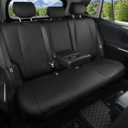 GIANT PANDA Customized Full Set Car Seat Covers Fit for Toyota Rav4 2019 2020 2021 2022 2023 2024 2025 Rav 4 Hybrid (XLE/LE/XLE Premium/Limited), Front and Rear/Back Accessories, Faux Leather (Black)