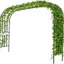 Twira Square Tube Garden Arch Trellis 10.5ft x 1.6ft x 8.2ft, Extra Tall Wide PE-Coated Metal Arbor for Climbing Plants Outdoor, Large Wedding Arch for Ceremony, Archway, Party, Lawn Decoration Black